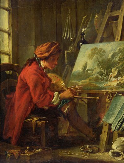 Der Maler in seinem Atelier von François Boucher